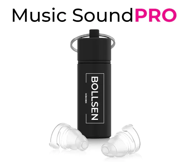 BOLLSEN Music SoundPRO Earplugs for Music - Music, Festivals, DJs, Clubs, Band Members, Orchestra, Bartenders, Security Staff