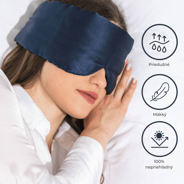 Žena s Deep Sleep Mask a Symbolmi Výhod